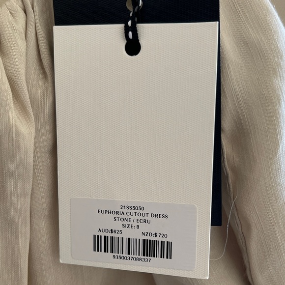 AJE Euphoria Cut Out Dress Stone • Size 8 • RRP $625 - Picture 16 of 16